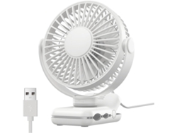 Ventilador De Escritorio Usb Pequeño Portátil Con Clip 3 Velocidades Potente Flujo Aire Rotación 720°