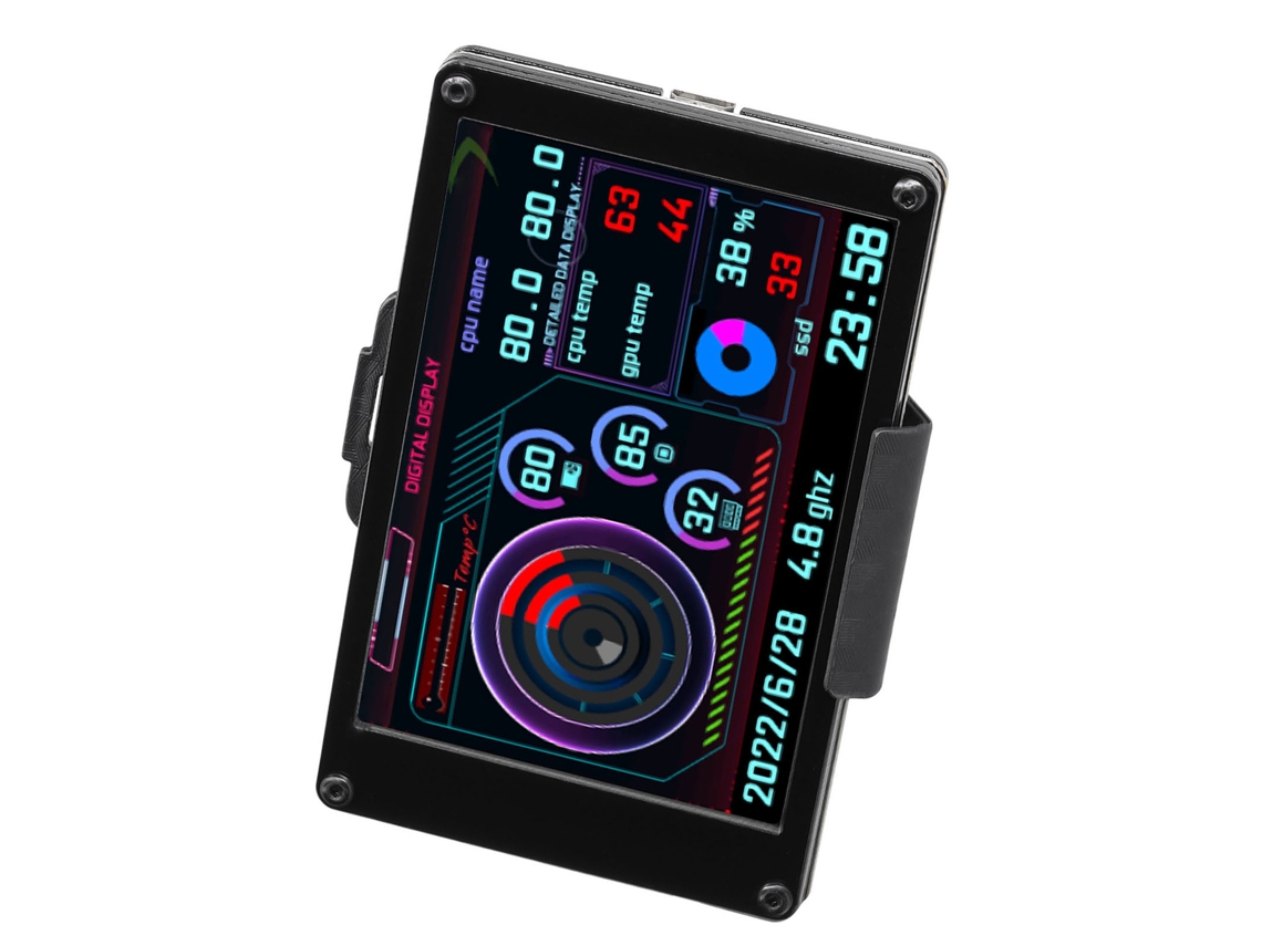 Monitor Lcd Ips De 3,5 Pulgadas Para Monitorización De Cpu Y Gpu, Compatible Con Raspberry Pi, Linux Y Windows.