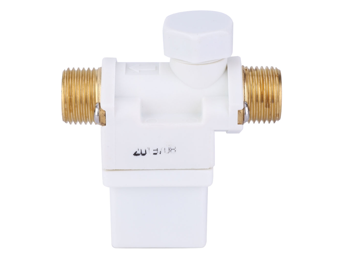 Válvula solenoide eléctrica NC de 1/2 pulgada y 12 V CC para retorno de agua, tipo piloto.