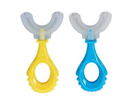 Cepillo de dientes en forma de U de entrenamiento de silicona suave - Cepillo de dientes en forma de U para niños (2-6 años (niño))
