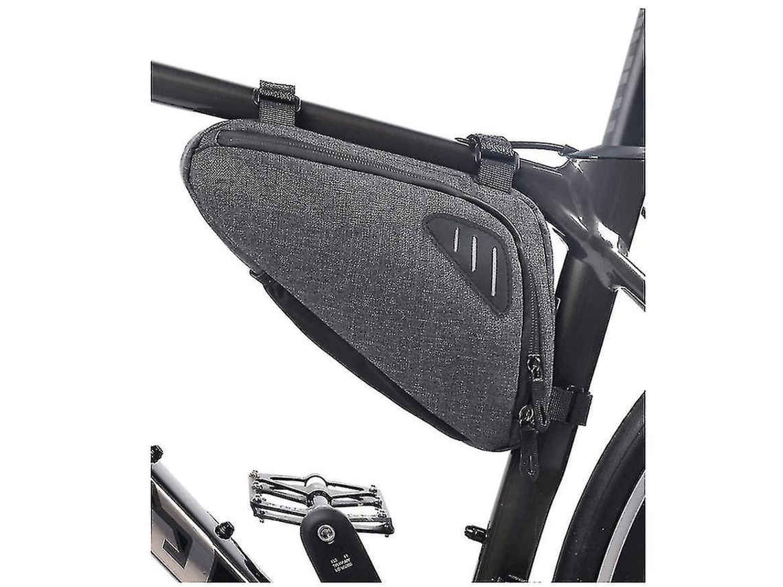 Bolsa triangular impermeable y reflectante para cuadro de bicicleta, ideal para manillar, tija de sillín y tubo superior. Gusshious