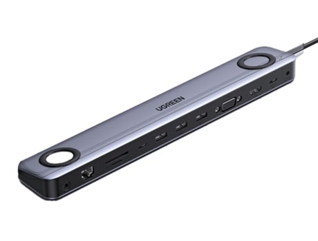 Adaptador UGREEN 60188 Cm235 11In1 Tipo-C a Aux 3.5Mm HDMI/Vga Rj45 1000Mbps Sd/TF 2Usb3.1 DC5Vï¼ 2A para Huawei Mate40/P50 S20