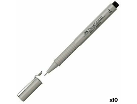 Rotuladores FABER-CASTELL ecco pigment 0,5 mm Negro 10 unidades