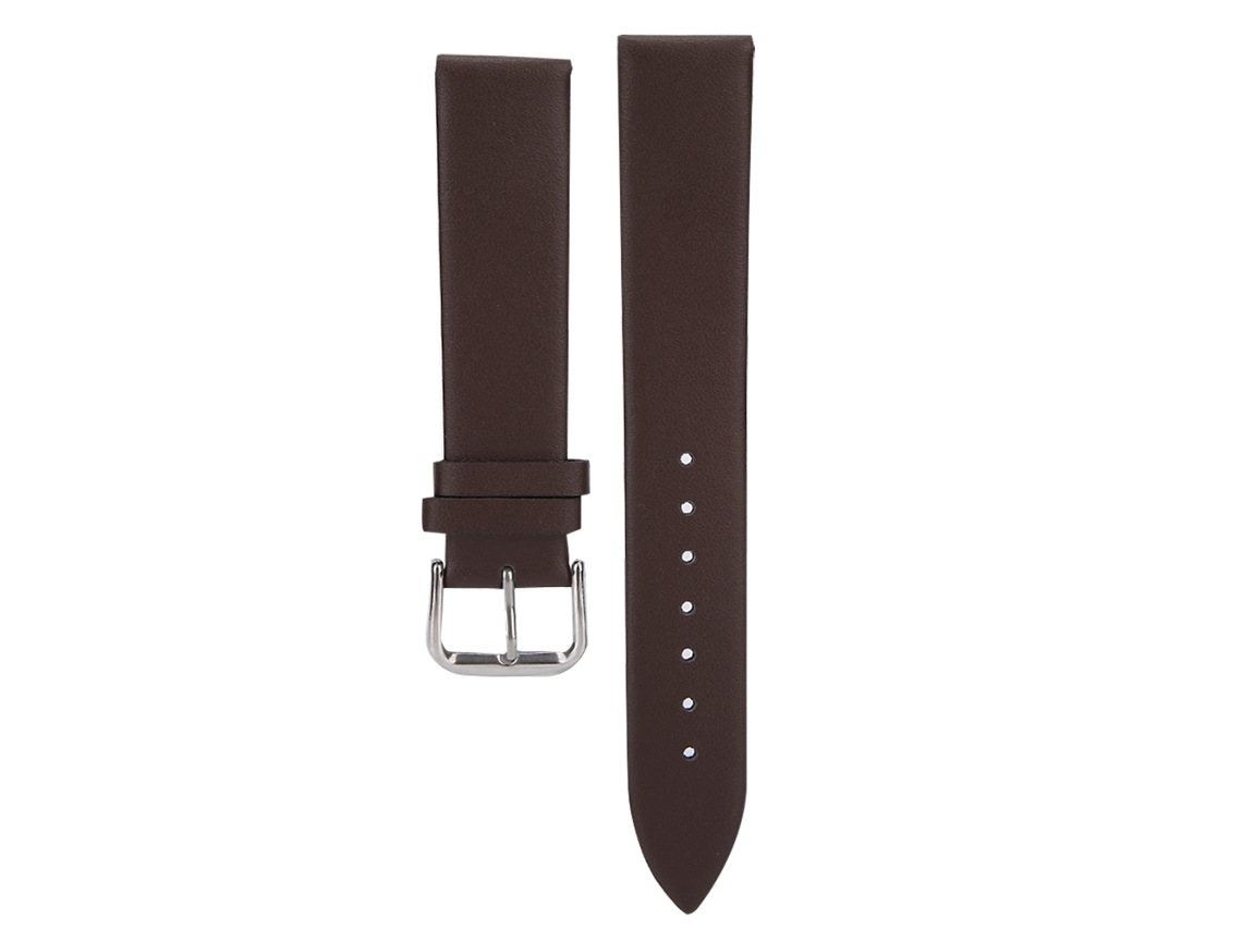 Correa De Repuesto Unisex Marrón De 18 Mm De Pu Para Reloj.