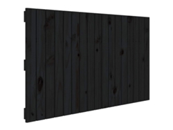 Cabecero de pared de madera maciza de pino, negro, MAISON EXCLUSIVE (108x60 cm)