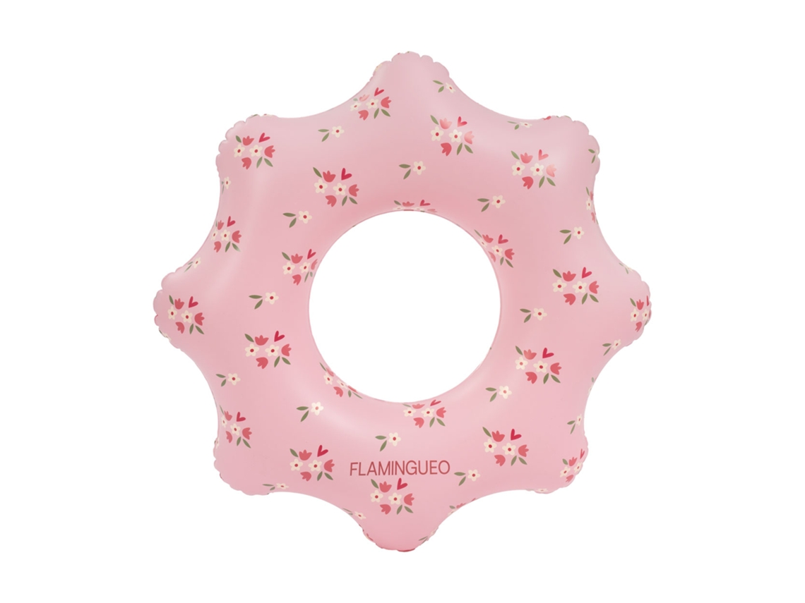 Flamingueo Flotador Infantil Hinchable Doble Válvula Pvc Donut Rosa