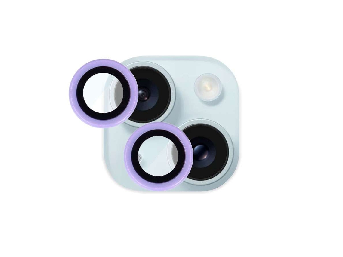 Cubre Objetivo Fluorescente Malva Para Iphone 15