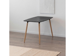 Mesa De Comedor Y Cocina Felicia Negra 120 X 70 X 74,5 Cm Con Tablero De Madera, Patas Metálicas Efecto Madera Y Pies Antideslizantes - Mog Casa