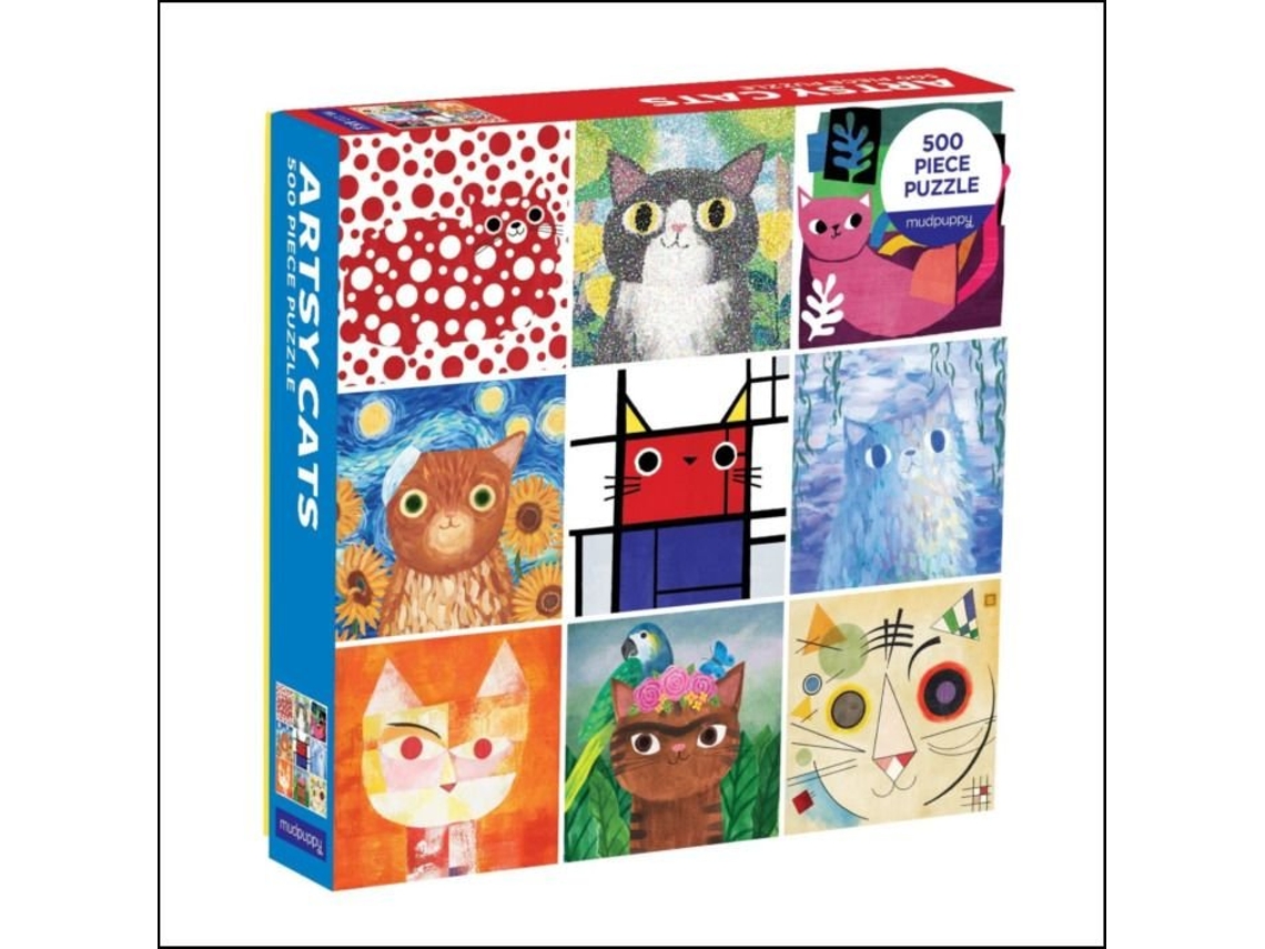 Libro Artsy Cats 500 Piece, Family Puzzle (Inglés)