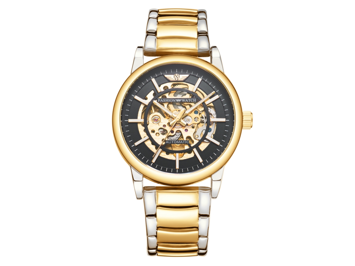 Reloj mecánico esqueleto para hombre MDUG (negro)