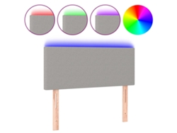 Maison Exclusive - Cabecero Con Luces Led De Tela Gris Claro 80x5x78/88 Cm