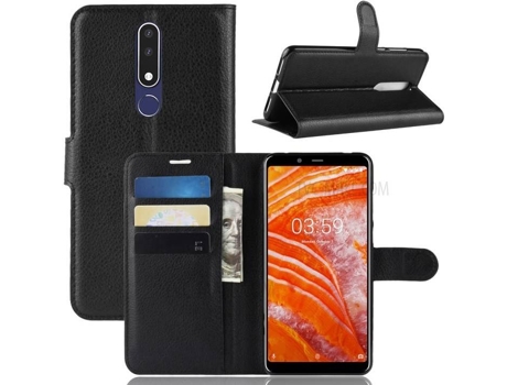 Carcasa Nokia 3.1 Plus Multi4you Libro Cartera Negro