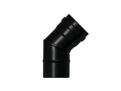 Codo estufa pellet vitrificado ø80 mm 45°