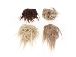 4 Piezas De Moño Desordenado De Pelo Sintético Multicolor Para Recogidos, Con Banda Elástica Ajustable, Ideal Para Fiestas Y Uso Diario