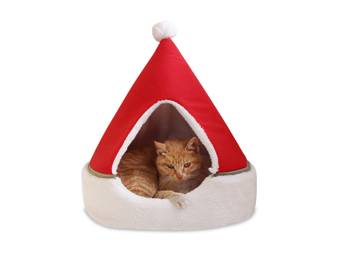 Cómoda Cama/tienda De Campaña Para Gatos Con Forma De Árbol De Navidad Y Colchón Lavable.