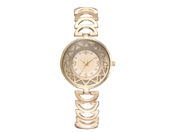 Reloj De Pulsera De Cuarzo Para Mujer Con Correa De Aleación Y Diseño Elegante (dorado)