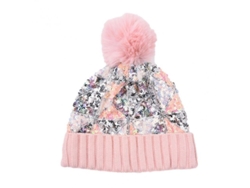 2026-gorro De Invierno Con Bolita De Peluche Removable Para Mujer, Antiviento Y Caliente, Moda Con Lentejuelas Rosa