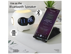 Despertador 2024 Bluetooth Yizhood Led Nocturna Digital Blanco