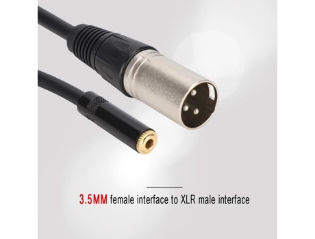 Adaptador de cable HURRISE 3 hembra de 5 mm a macho Xlr chapado en oro duradero