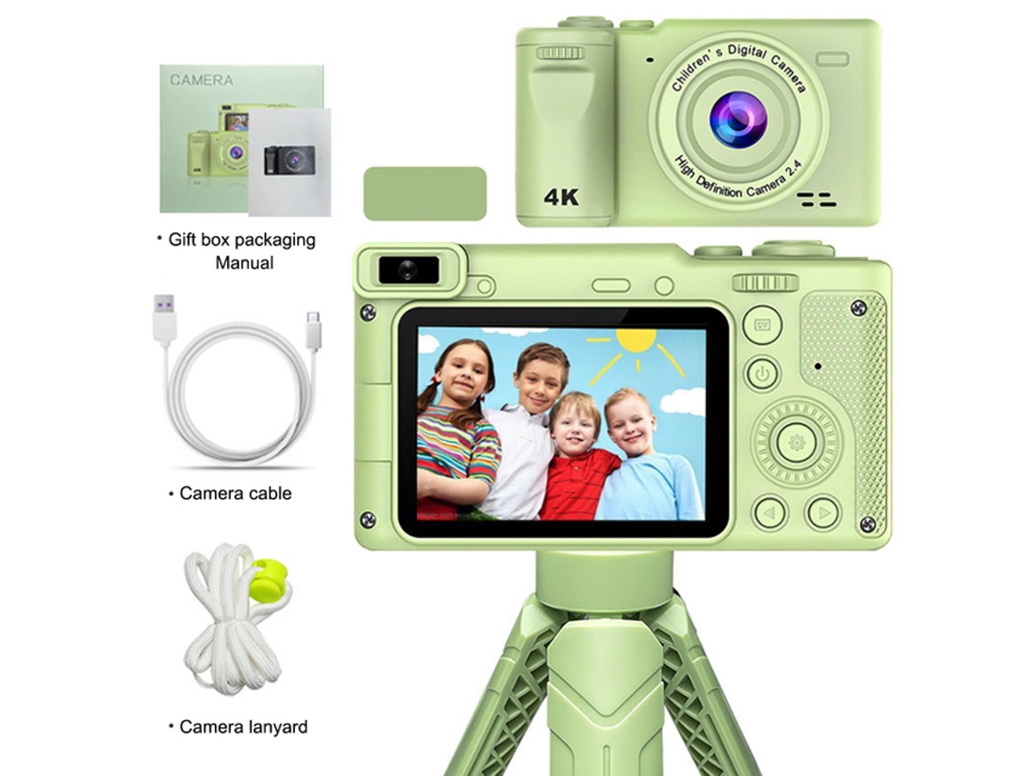 Cámara compacta Eifson CCD HD 1080 de doble lente (verde)