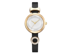 Reloj De Moda Para Mujer Con Correa De Piel Sintética, Diamantes De Imitación Y Diseño De Lazo (3)