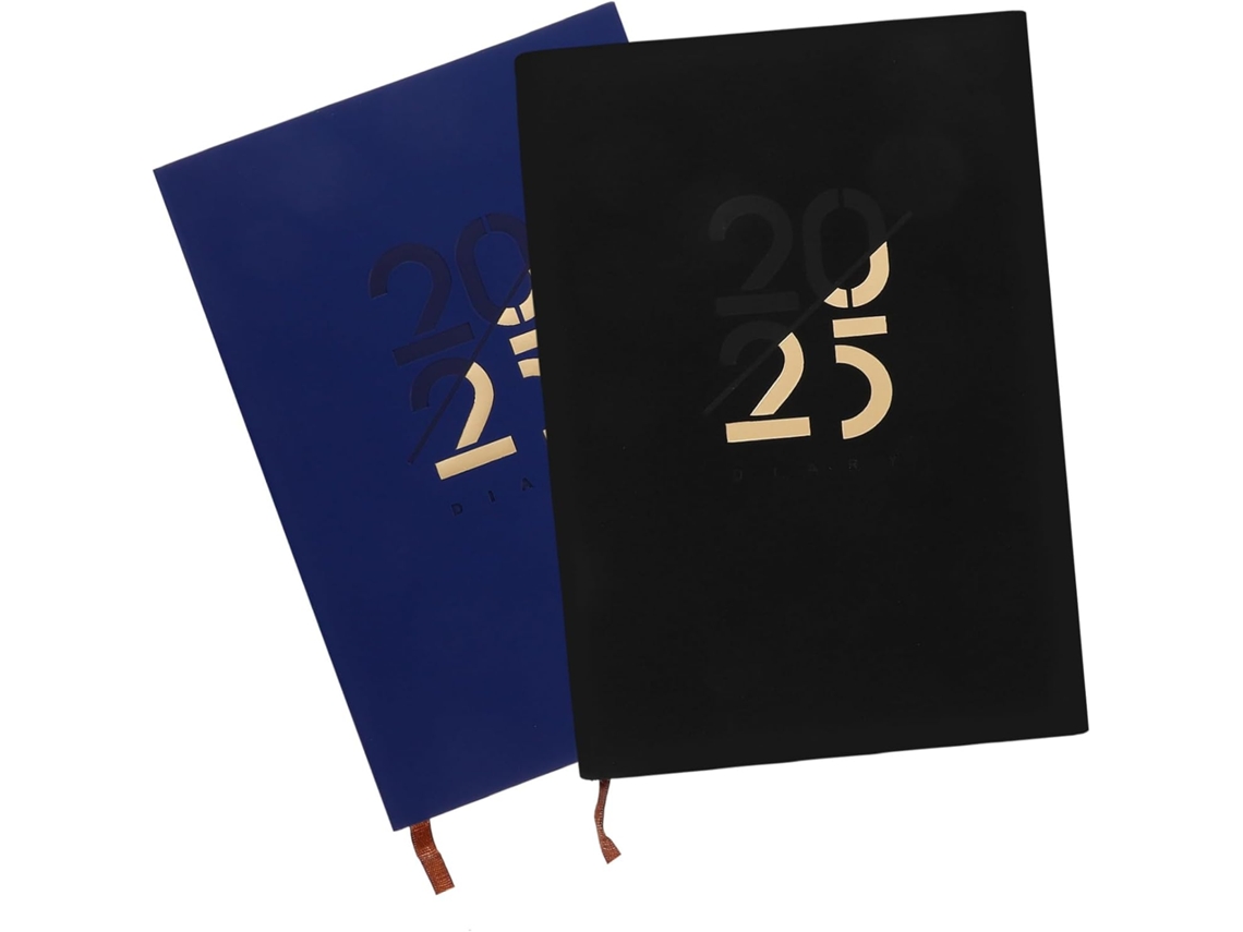 Juego De 2 Agendas De Escritorio Prácticas Y Portátiles, Agenda Académica 2025, Cuaderno