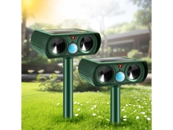 2Pcs Repelente Animal Ultrassónico Ao Ar Livre Solar Animal Repelente com Sensor de Movimento GERTIZ