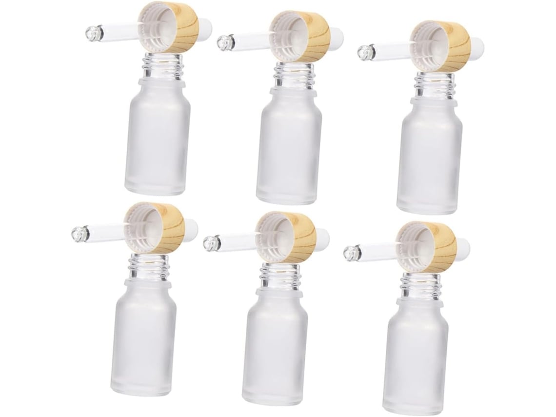 Frascos De Vidrio Recargables Con Gotero De 6 Piezas Para Aceites Esenciales Y Líquidos - Conveniente Para