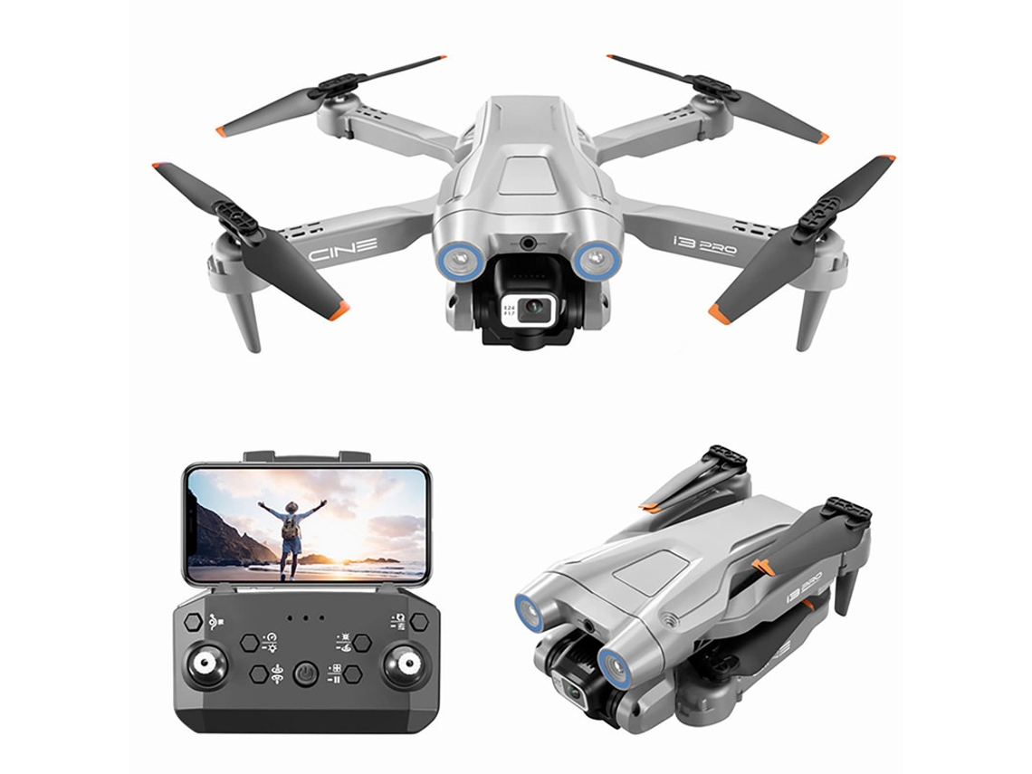I3 Pro Mini Drone Con Cámara Dual 4k (3 Baterías - Duración De La Batería 15 Min - Gris)