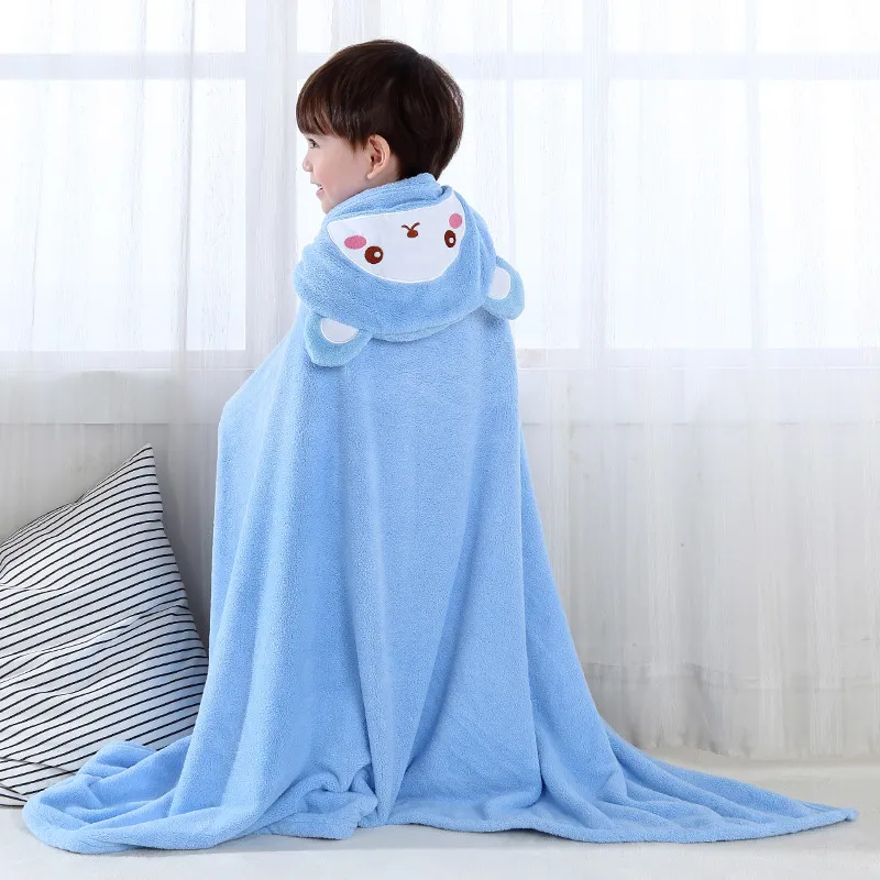 Toalla De Baño Bear Con Capa Azul, Versión Gruesa De 140 X 7