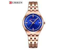 Reloj De Mujer Con Correa De Acero, Esfera Estampada Con Estilo, Resistente Al Agua.