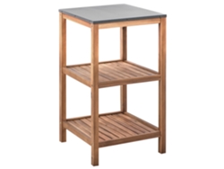 Cocina de jardín Beliani Brucoli en madera de acacia marrón 50x50x83