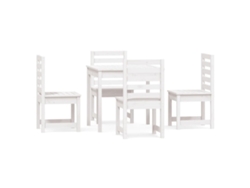 Maison Exclusive - Juego De Comedor De Jardín 5 Piezas Madera Maciza Pino Blanco