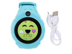 Reloj inteligente Q360 para niños con pantalla táctil redonda, Wi-Fi, GPS, antipérdida, toma fotos y bicicleta eléctrica (azul)
