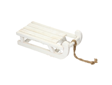 Trineo Decorativo De Navidad En Madera Blanca Con Led 315 Cm