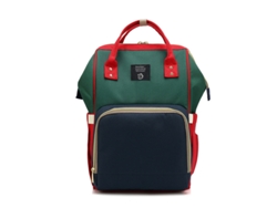 Bolso Multifuncional Portátil para Madre y Bebé Gran Capacidad Combinación de Colores Azul y Verde SIURN