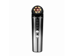 Masajeador facial 6 en 1 con microcorriente, vibración sónica, lifting, LED y tecnología fotónica - Antiarrugas - Csyy (negro)