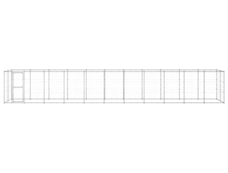 vidaXL Perrera de exterior de acero galvanizado 26,62 m²