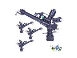 Pack Agricola 4 Cañones de Riego Top 12 a 30 Metros Ajustable 0-360º Rosca 1 1/2'' Gran Alcance SUINGA
