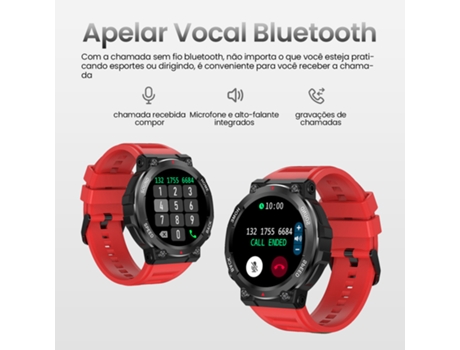 Reloj Inteligente BISBISOUS I96 Con Batería De 35 Días Rojo