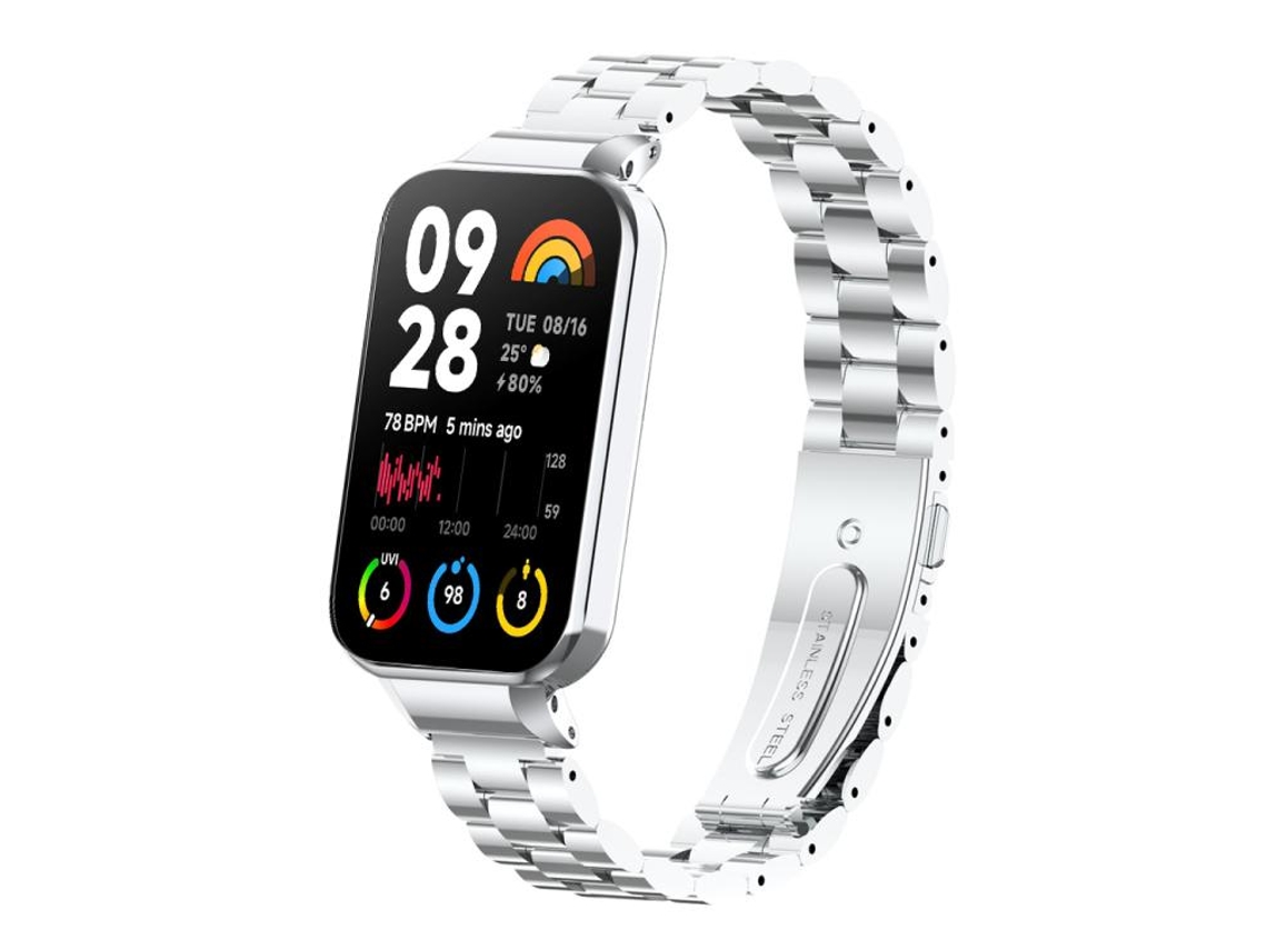 Pulsera para Xiaomi Mi Band 8 Pro / 9 Pro - Metal con tres cuentas integradas