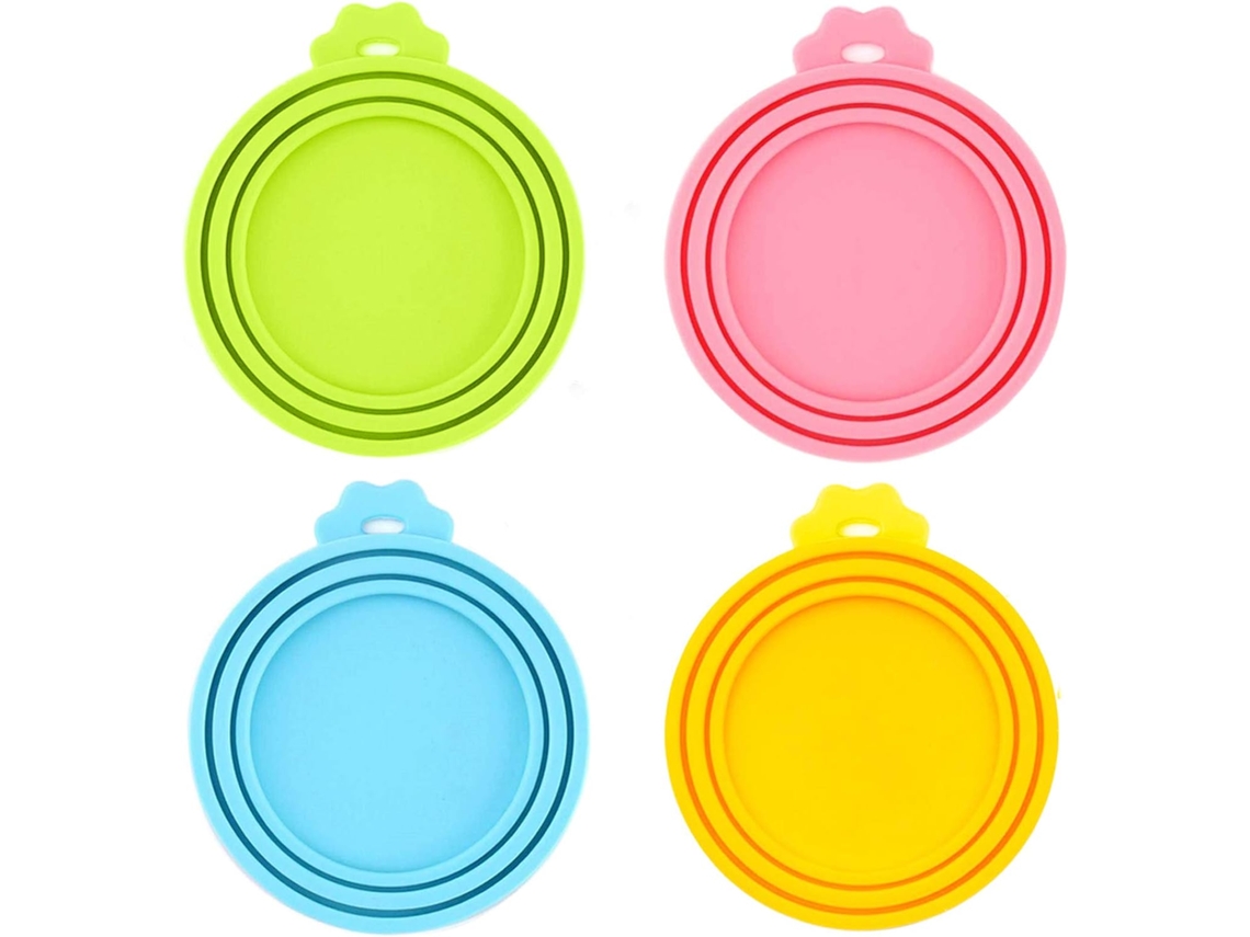 Juego JEIIBRZUI de 4 bolsas para almacenamiento de comida para mascotas: modelo grueso amarillo, verde, azul y rosa