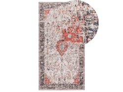 Alfombra de pelo corto BELIANI Attera de Algodón Rojo 80x150