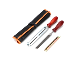 Kit De Limas Para Motosierra Con Medidor De Profundidad Y Guía - Herramienta Para Afilar Cadenas