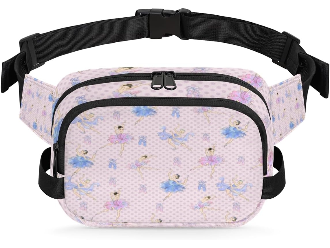 Riñonera adorable para bailarinas, 22,8 x 6,3 x 15,5 cm, diseño DIY, impermeable, de alta calidad, ajustable, sin marca.