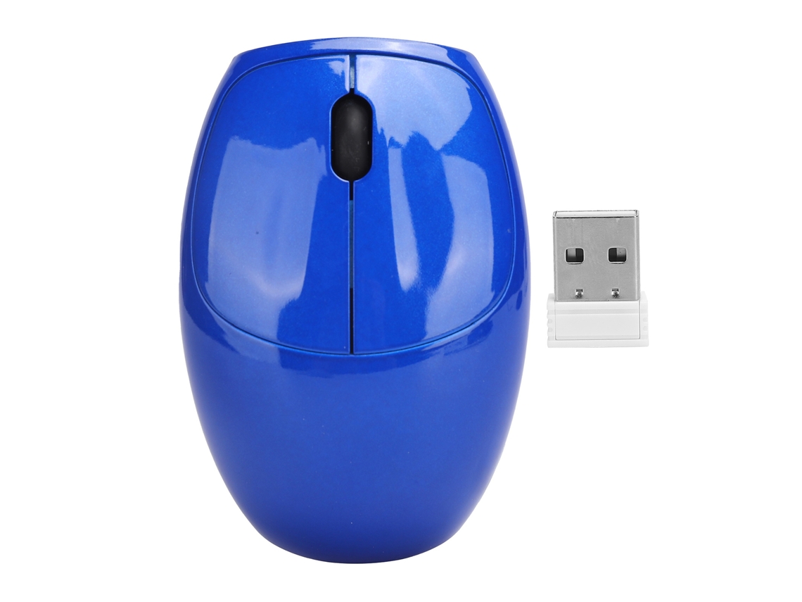 Mouse Sem Fio 2.4g Com Receptor Usb Para Desktop Notebooks Smart Tvs Botões Óptico Azul