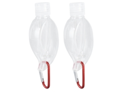 Baok-2 Juego de botellas de viaje de 50 ml con tapa abatible, de plástico, recargables, a prueba de fugas, lámina de azúcar