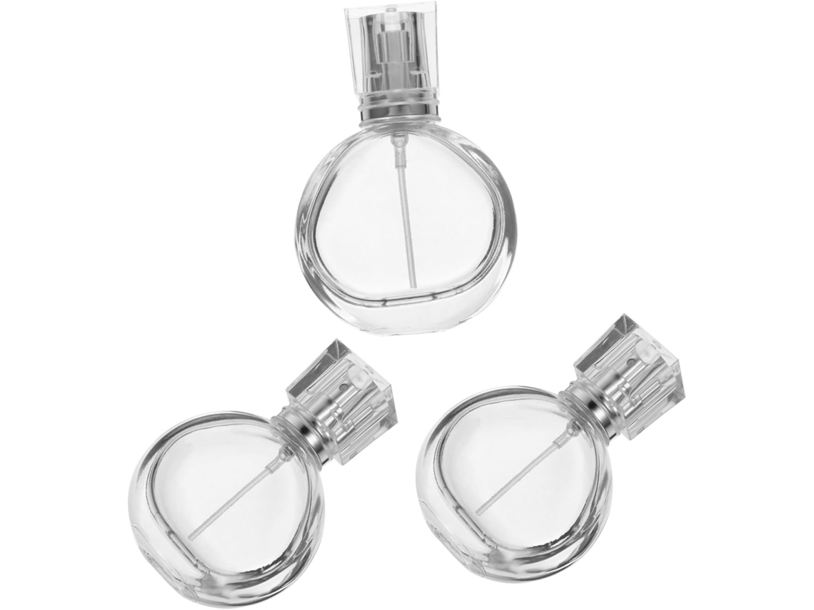 Juego De 3 Frascos De Perfume De Vidrio Vacíos Y Recargables Con Pulverizador Para El Hogar Y Los Viajes.