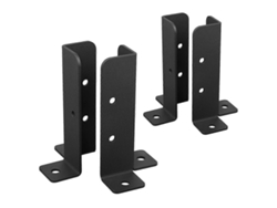 4 Piezas Soportes Ajustables Para Postes De Madera, Bases De Anclaje Para Muros, Terraza Y Patios, Metálico Resistente A La Corrosión Negro