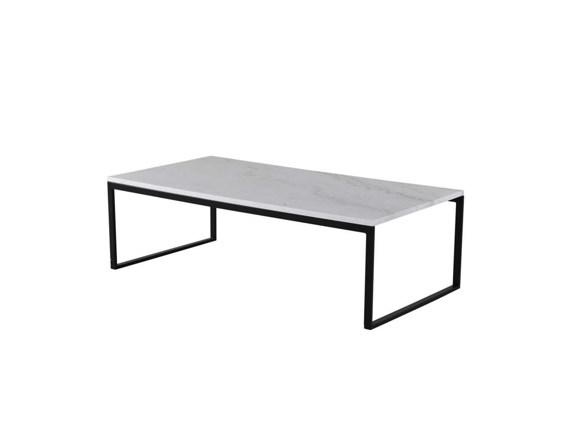Mesa De Centro FURNLUX Premium Estelle (Blanco, Piedra - 60X120X36 Cm)